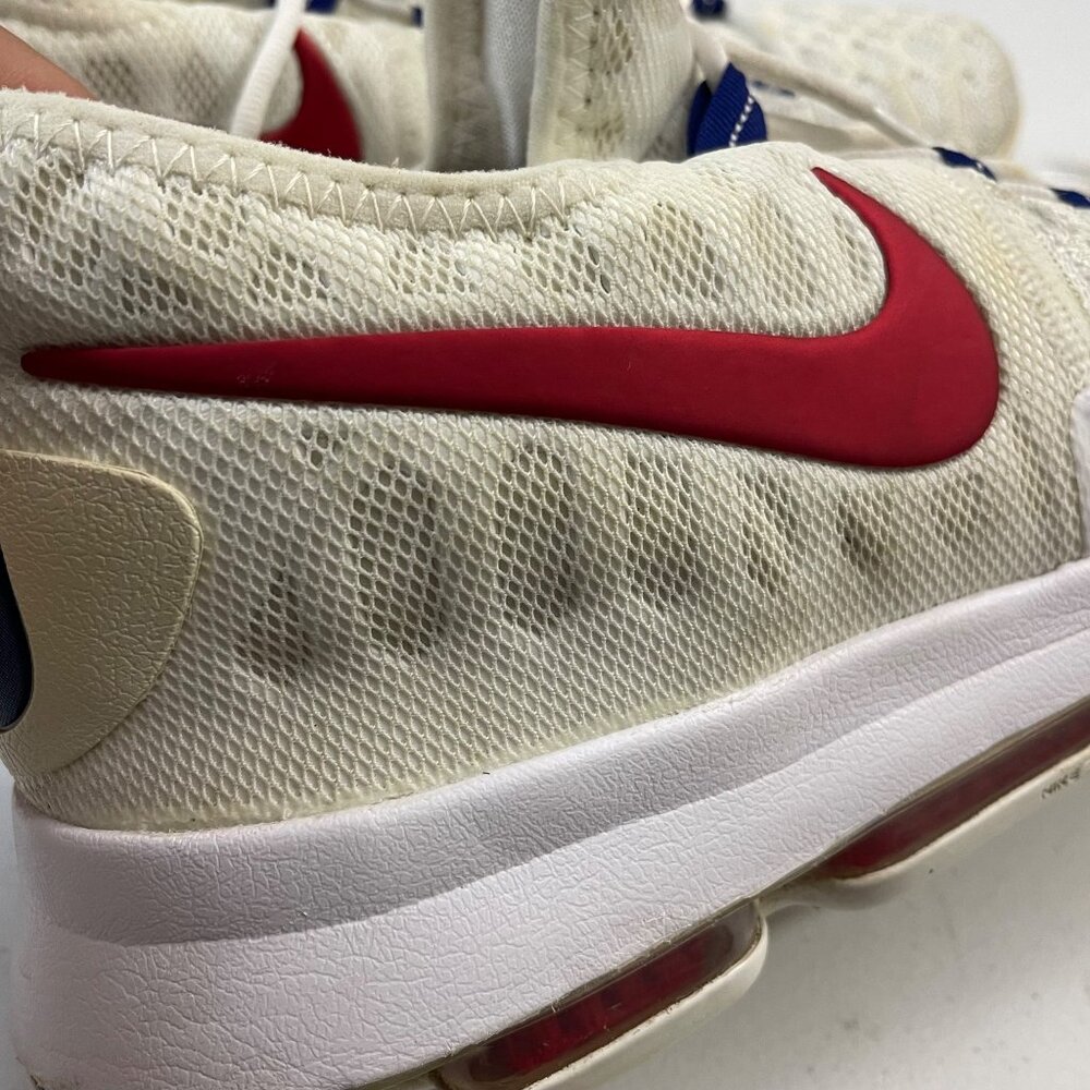 Nike KD 9 USA 843392-160 Men’s Size 13 White Red Blue Basketball Shoes No Box - Picture 14 of 15